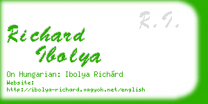 richard ibolya business card