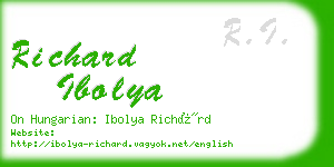 richard ibolya business card